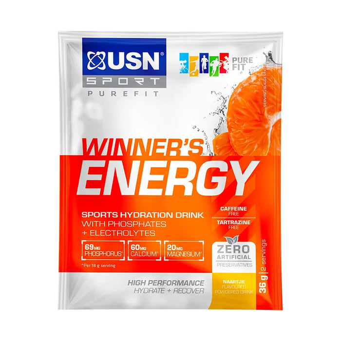 USN Winners Energy Naartjie Flavour Drink 36g