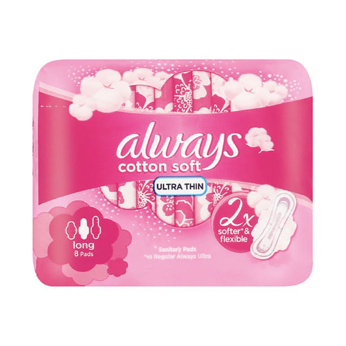 Always Cotton Soft Ultra Thin Long 8 Pads