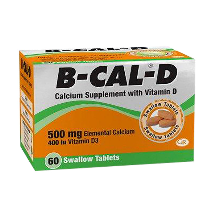 B-Cal-D Calcium Supplement with Vitamin D 60 Tablets