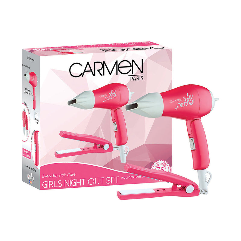 Carmen Girls Night Out Set Hair Dryer & Straightener
