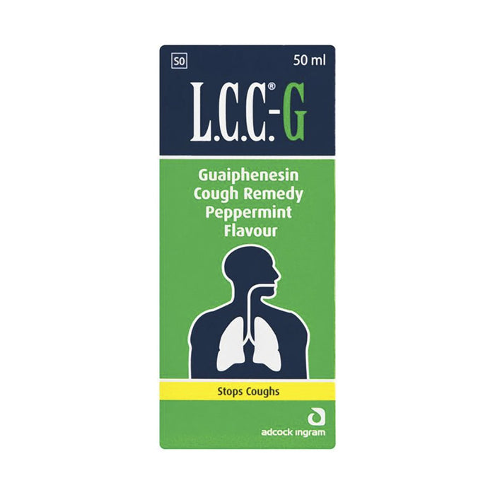 L.C.C-G Cough Remedy Guaiphenesin Peppermint 50ml