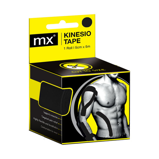 MX Kinesiology Sports Tape 5cm x 5m - Black