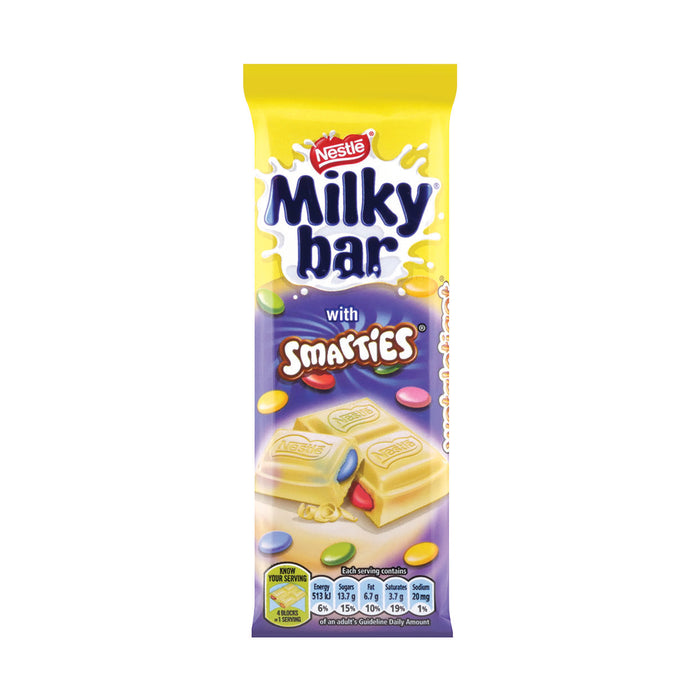 Nestle Milky Bar With Smarties 80g