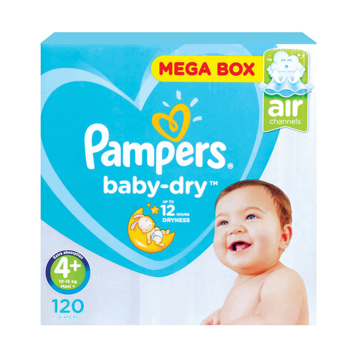 Pampers Active Baby-Dry Size 4+ Mega Pack 120