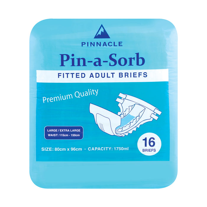 Pinnacle Pin-A-Sorb Fitted Adult Briefs Large - Extra Large 16 Pants