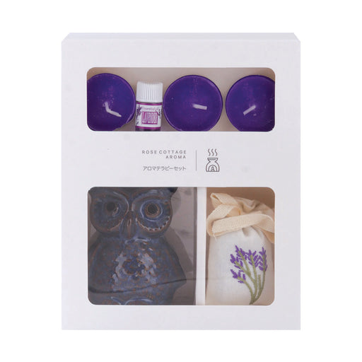 Rose Cottage Aroma Oil Burner Set