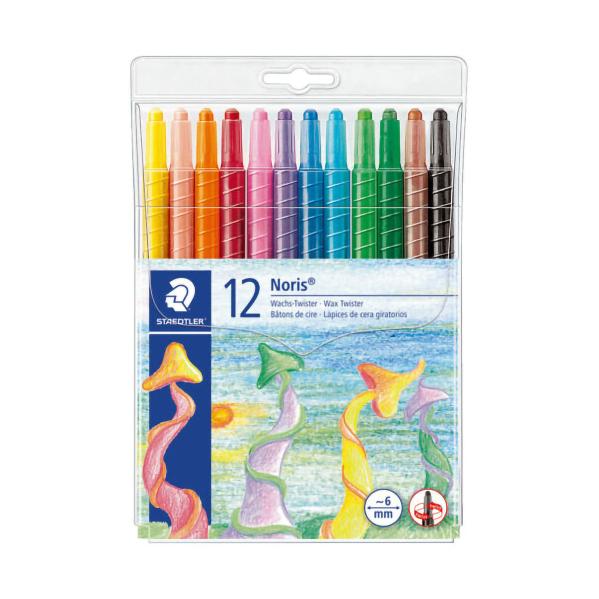 Staedtler Retractable Wax Crayons 12 Pack Maximed