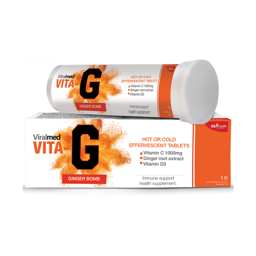 Viralmed Vita-G Ginger Bomb Immune Support with 1000mg Vitamin C 10 Effervescent Tablet