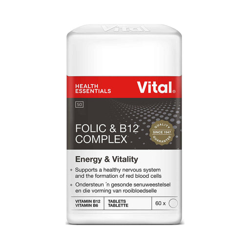 Vital Folic & B12 Complex 60 Tablets