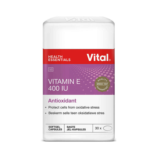 Vital Vitamin E 400iu 30 Capsules