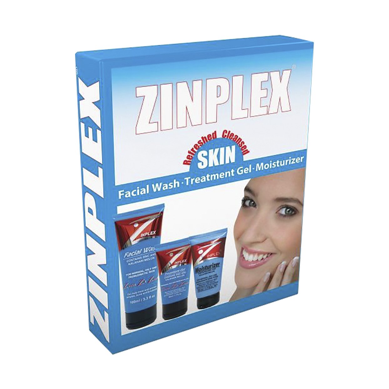 Zinplex Face Wash, Treatment Gel & Moist Combo — Maximed Pharmacy